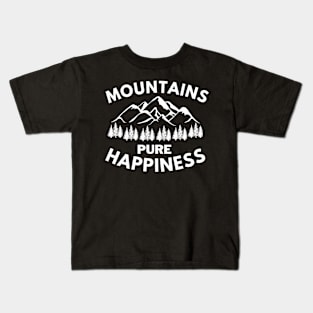 Mountains pure happiness Kids T-Shirt